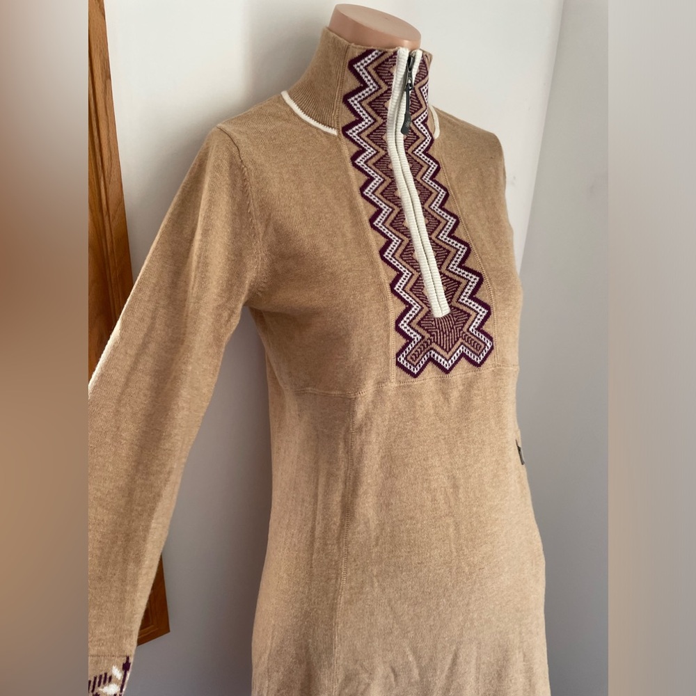 NEW M Athleta RARE snowcat alpine sweater dress tunic Nordic cotton ca…